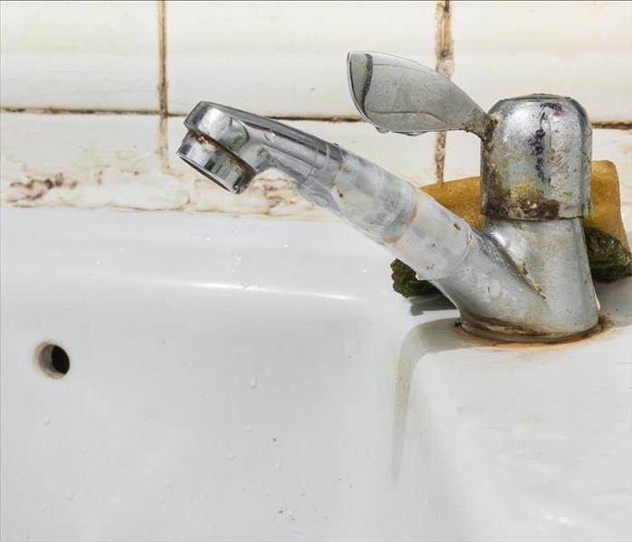 dirty bathroom sink with mold